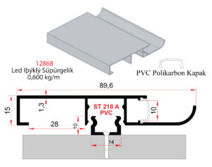 12868 LED ÇUBUKLU SÜPÜRGELİK-ST 218 A PVC