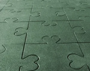 YEŞİL PUZZLE KAUÇUK ZEMİN